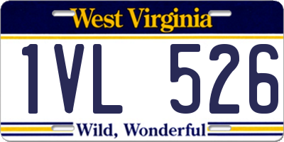 WV license plate 1VL526