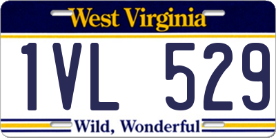 WV license plate 1VL529