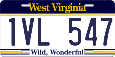 WV license plate 1VL547