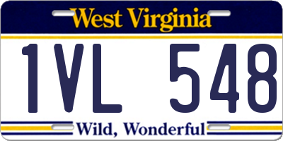 WV license plate 1VL548