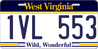 WV license plate 1VL553