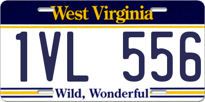 WV license plate 1VL556