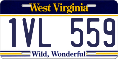 WV license plate 1VL559