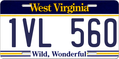 WV license plate 1VL560