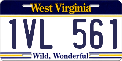 WV license plate 1VL561
