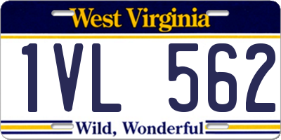 WV license plate 1VL562