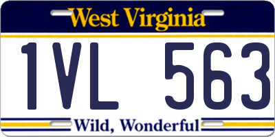 WV license plate 1VL563