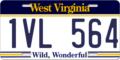 WV license plate 1VL564