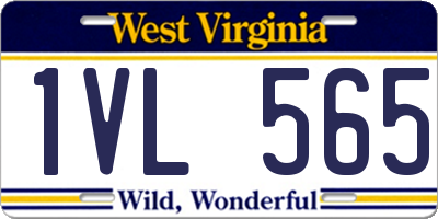 WV license plate 1VL565