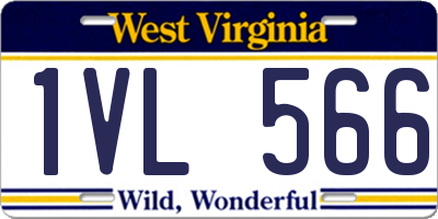 WV license plate 1VL566