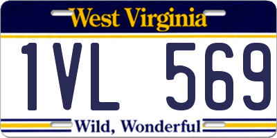 WV license plate 1VL569