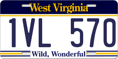WV license plate 1VL570