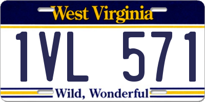 WV license plate 1VL571