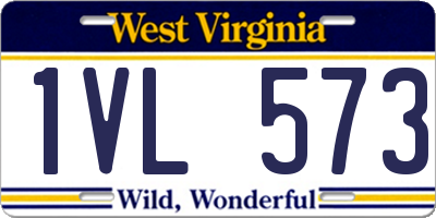 WV license plate 1VL573