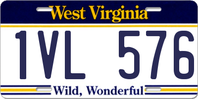 WV license plate 1VL576