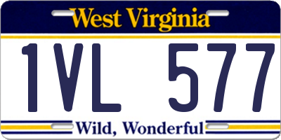 WV license plate 1VL577