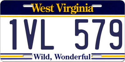 WV license plate 1VL579