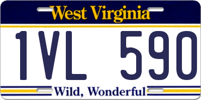 WV license plate 1VL590