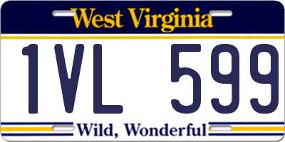 WV license plate 1VL599