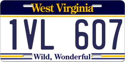 WV license plate 1VL607