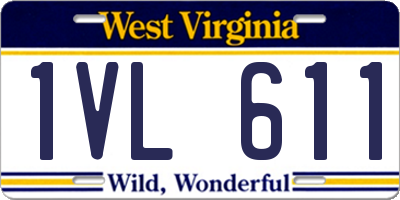 WV license plate 1VL611