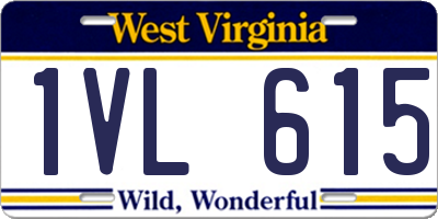 WV license plate 1VL615
