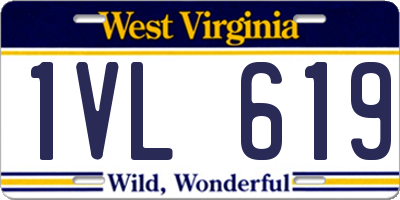 WV license plate 1VL619