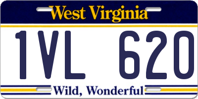 WV license plate 1VL620