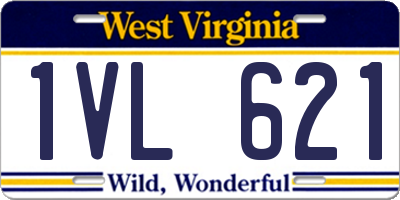 WV license plate 1VL621