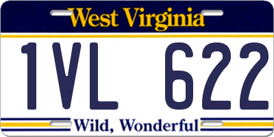 WV license plate 1VL622