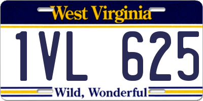 WV license plate 1VL625
