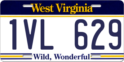 WV license plate 1VL629