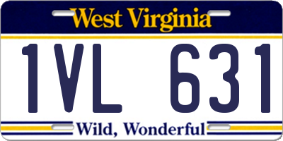 WV license plate 1VL631