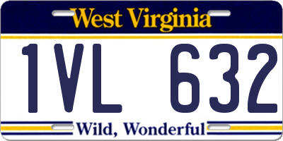 WV license plate 1VL632