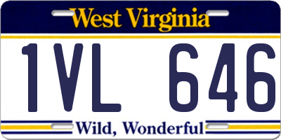 WV license plate 1VL646