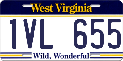 WV license plate 1VL655