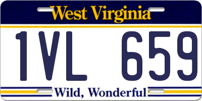 WV license plate 1VL659