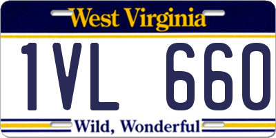 WV license plate 1VL660