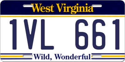 WV license plate 1VL661