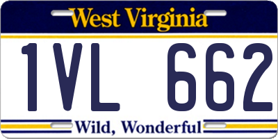 WV license plate 1VL662
