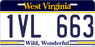 WV license plate 1VL663