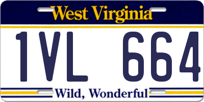 WV license plate 1VL664