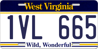 WV license plate 1VL665