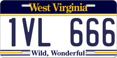WV license plate 1VL666