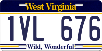 WV license plate 1VL676