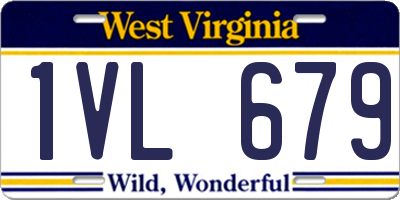 WV license plate 1VL679