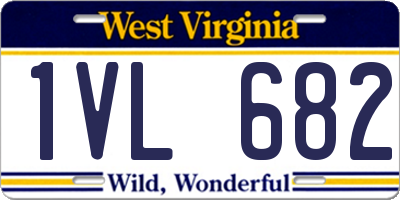 WV license plate 1VL682