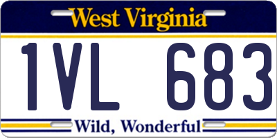 WV license plate 1VL683