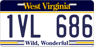 WV license plate 1VL686