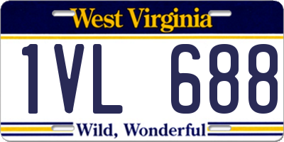 WV license plate 1VL688